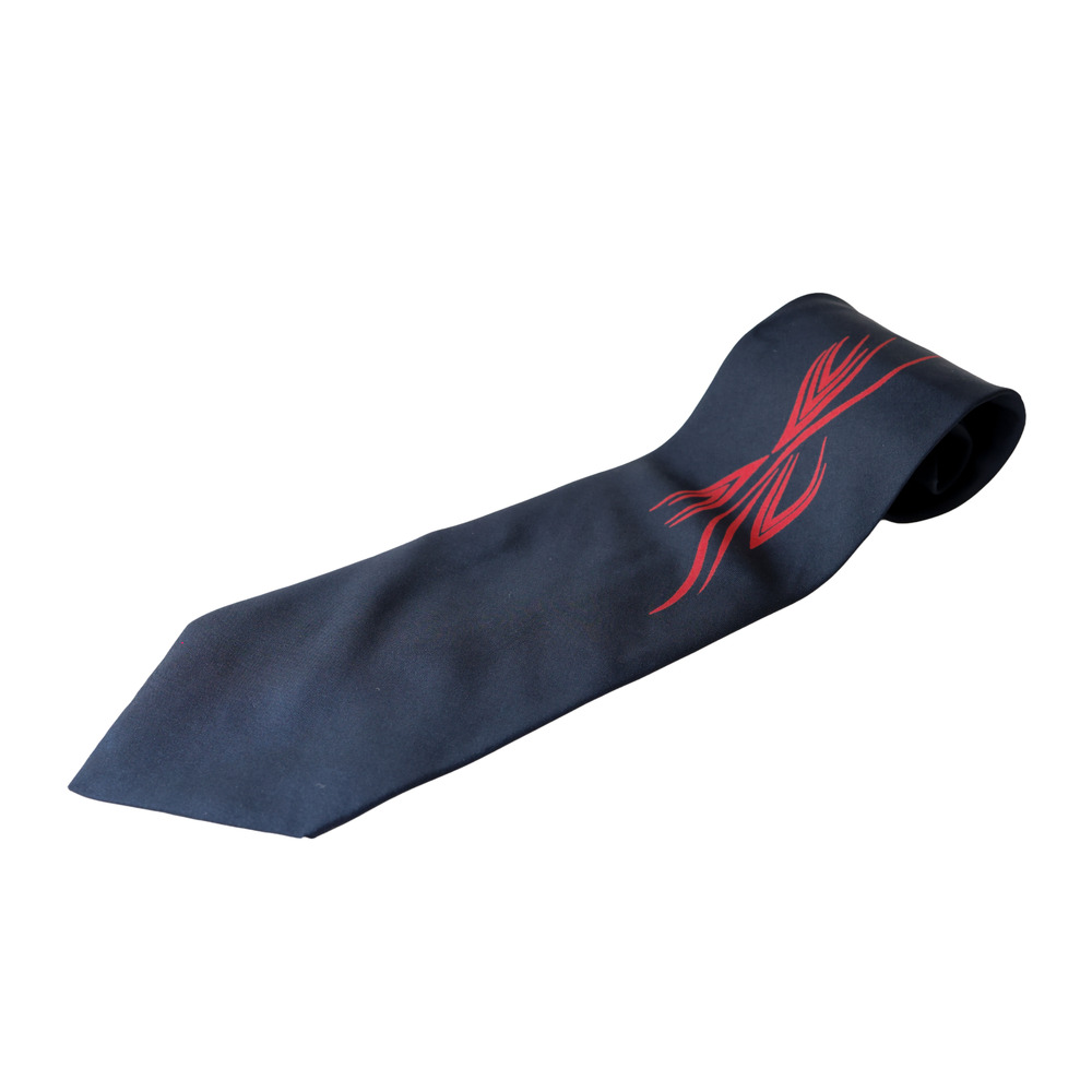 VTG Dunhill France Flame Silk Necktie Vampire Goth Steampunk Grunge Work Retro